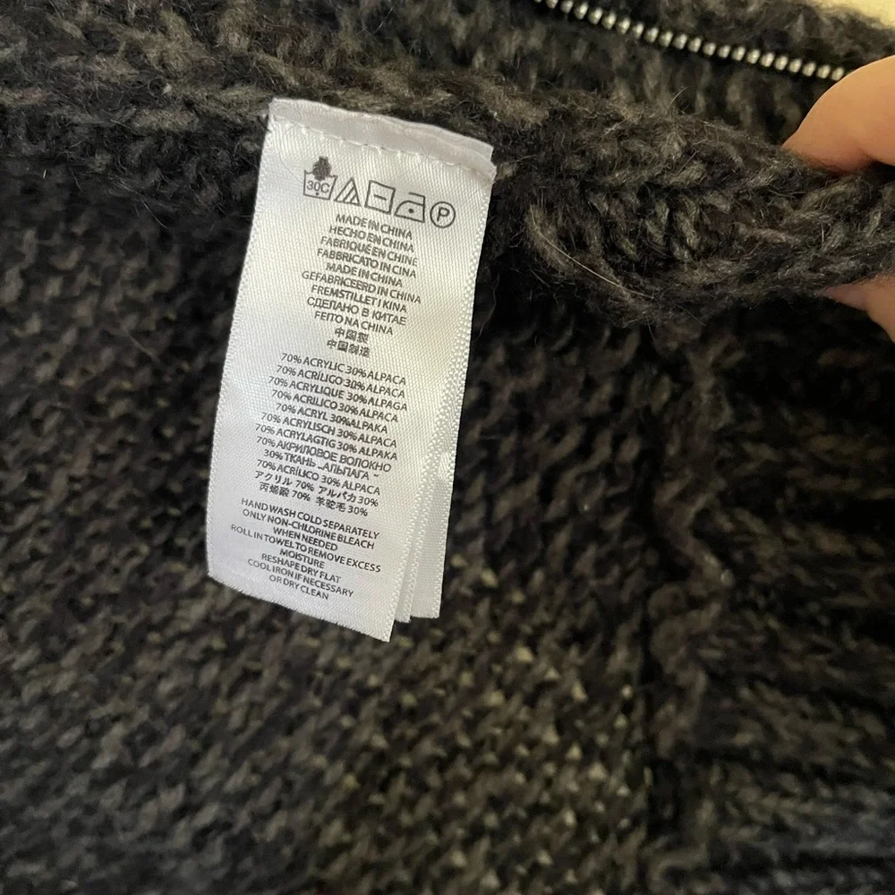 Michael Kors Charcoal Toggle Poncho Cardigan - Picture 6 of 8